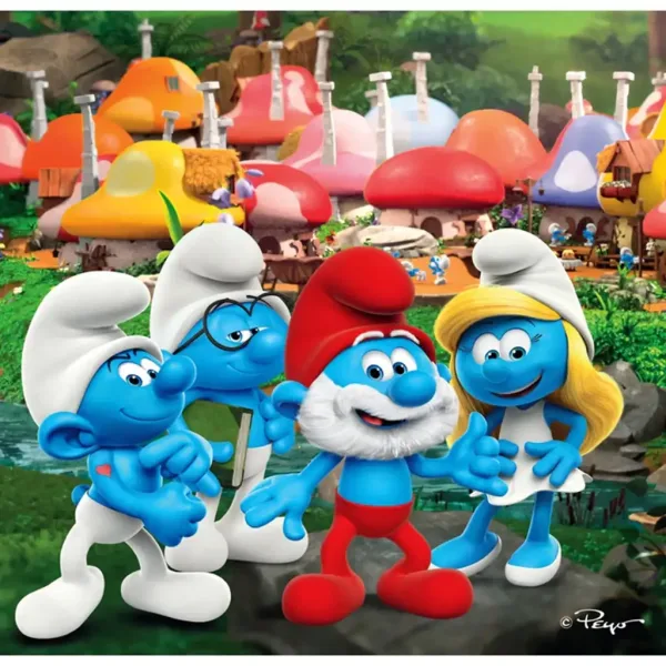 imagen de Las aventuras de los pitufos 3x48pcs supercolor puzzle - Clementoni 2