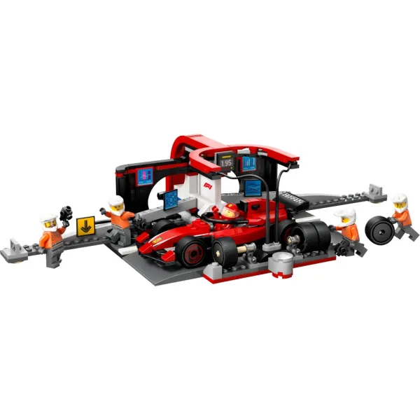 imagen de LEGO® City: Calle de boxes F1® y personal, con coche Ferrari (60443) 2