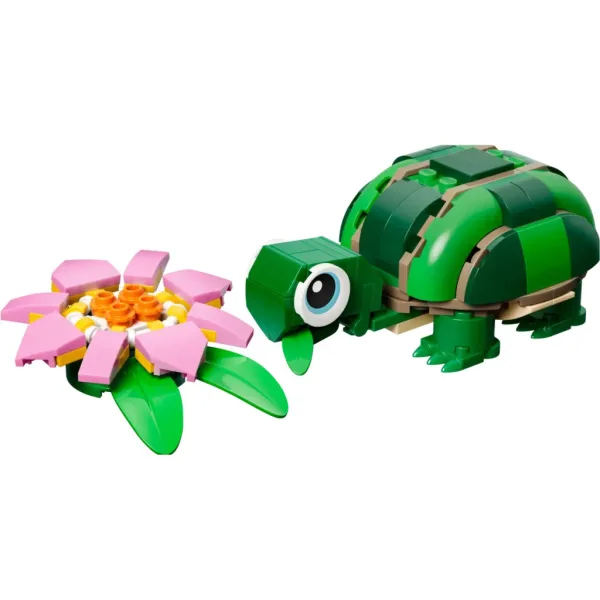 imagen de LEGO® Creator: Tortuga con una flor de lirio de agua (31377) 2