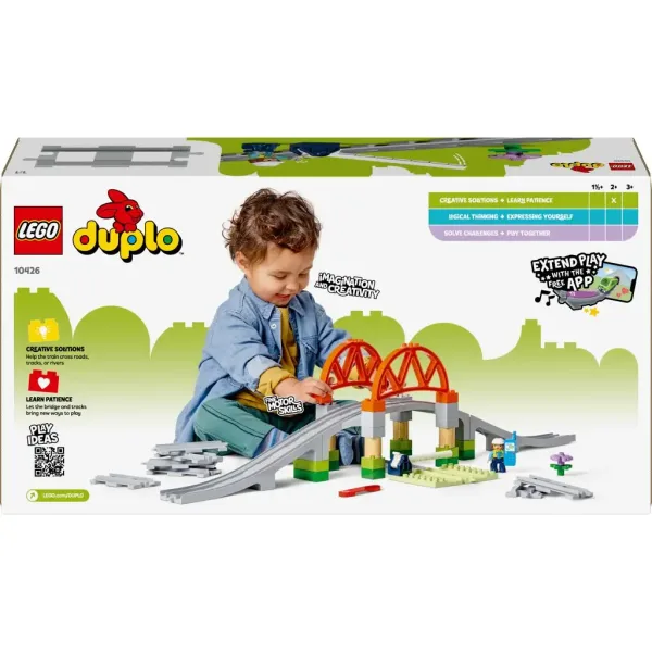 imagen de LEGO® DUPLO®: Puente ferroviario y juego de vías (10426) 2
