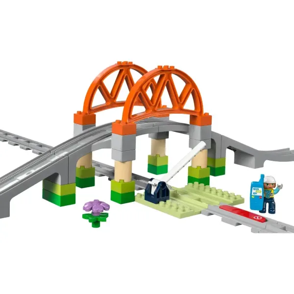 imagen de LEGO® DUPLO®: Puente ferroviario y juego de vías (10426) 5