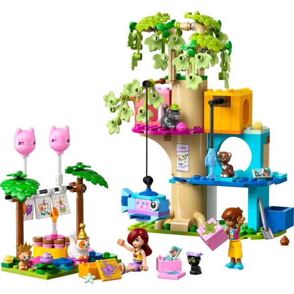 imagen de LEGO® Friends: Fiesta de cumpleaños para gatos y casa del árbol para gatos (42666) 3
