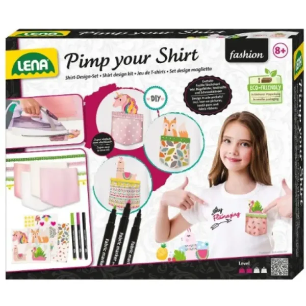 imagen de LENA: ¡Personaliza tu camiseta! - Set creativo de decoración de camisetas con bolsillos 1