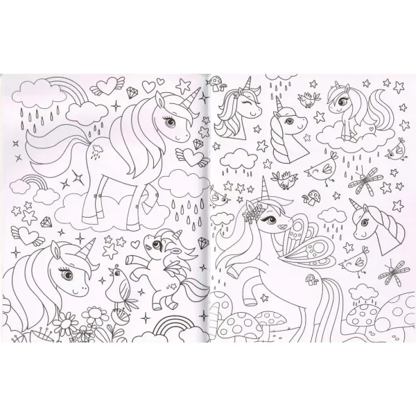 imagen de Libro para colorear con diamantes - Unicornios 2