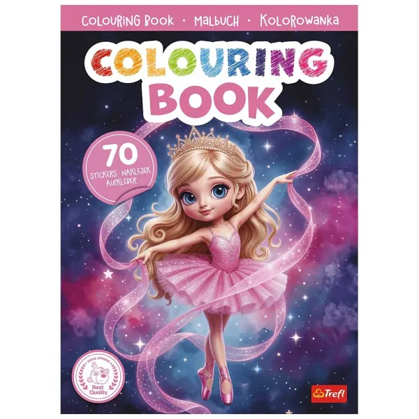 imagen de Libro para colorear de bailarina con pegatinas - Trefl 1