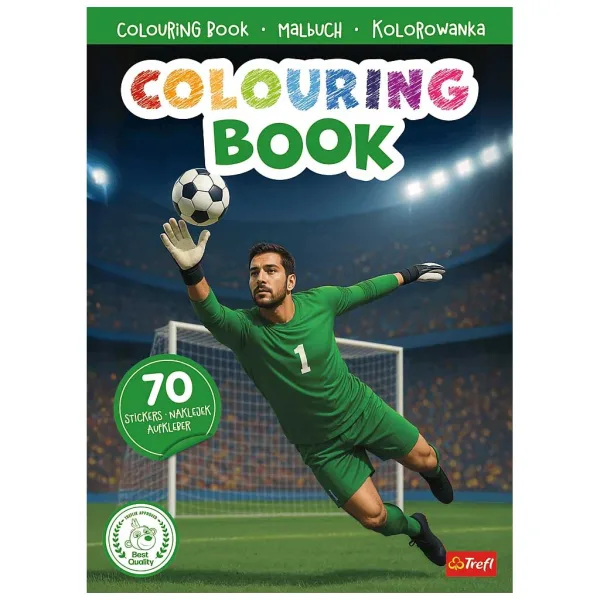 imagen de Libro para colorear de fútbol con pegatinas - Trefl 1