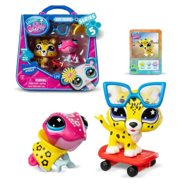 imagen de Littlest Pet Shop: Paquete de figura de mascota doble S5 - Camaleón y Jaguar 2