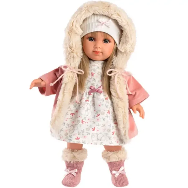 imagen de Llorens: Elena muñeca de 35cm con vestido de corazones 1