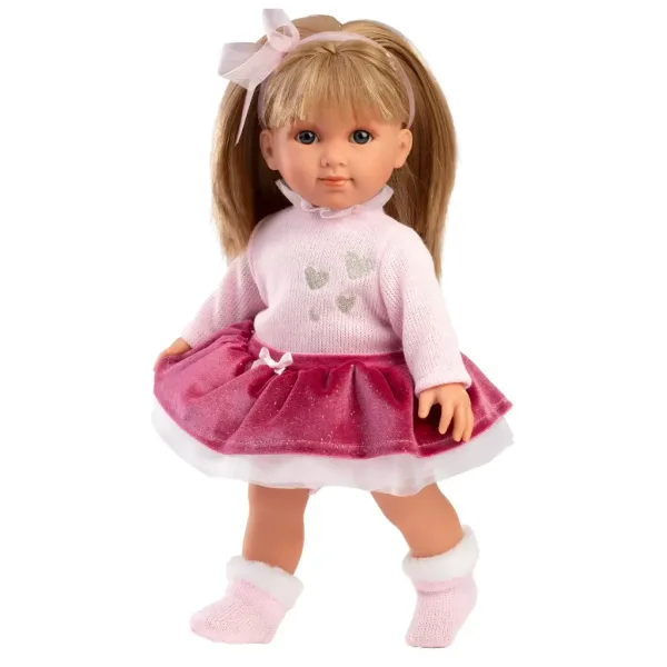 imagen de Llorens: Elena muñeca de 35cm en falda roja 2