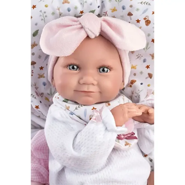 imagen de Llorens: muñeca bebé niña recién nacida de 38 cm con saco de dormir rosa 4