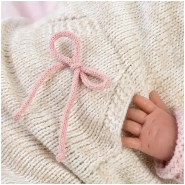 imagen de Llorens: Muñeca recién nacida realista de edición limitada con ropa de borlas de 42 cm 4