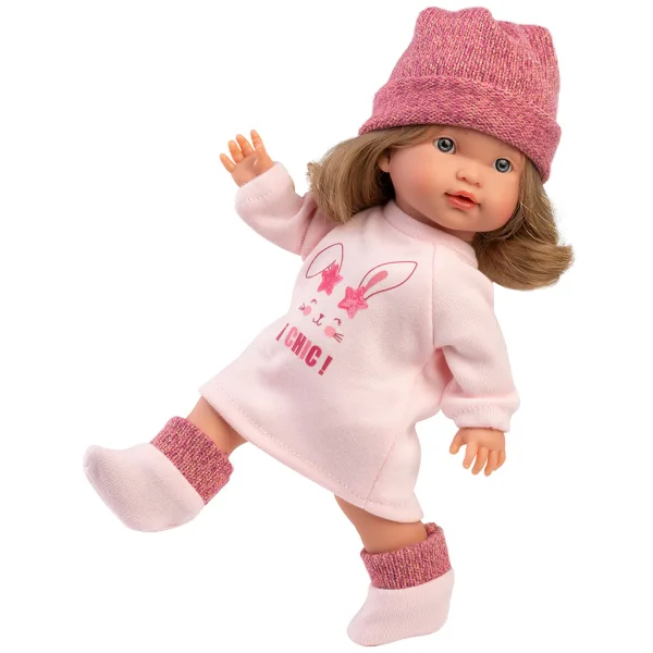 imagen de Llorens: Valeria muñeca de 28 cm con camiseta de conejito 2