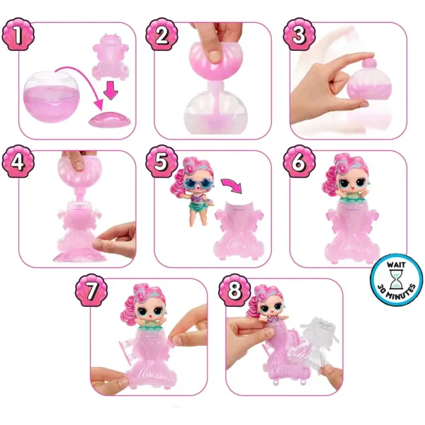 imagen de L.O.L. Surprise: Sorpresa de sirena pequeños hazlo tú mismo con cola de sirena que cambia de color 1ud 3