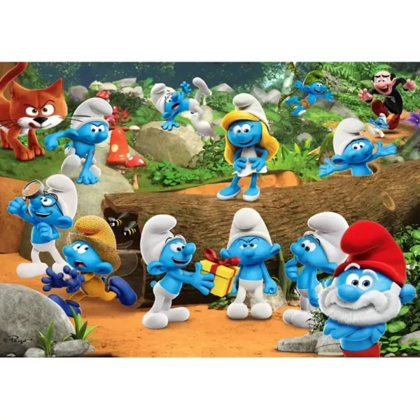 imagen de Los Pitufos diversión en el bosque puzzle de 104 piezas - Clementoni 2