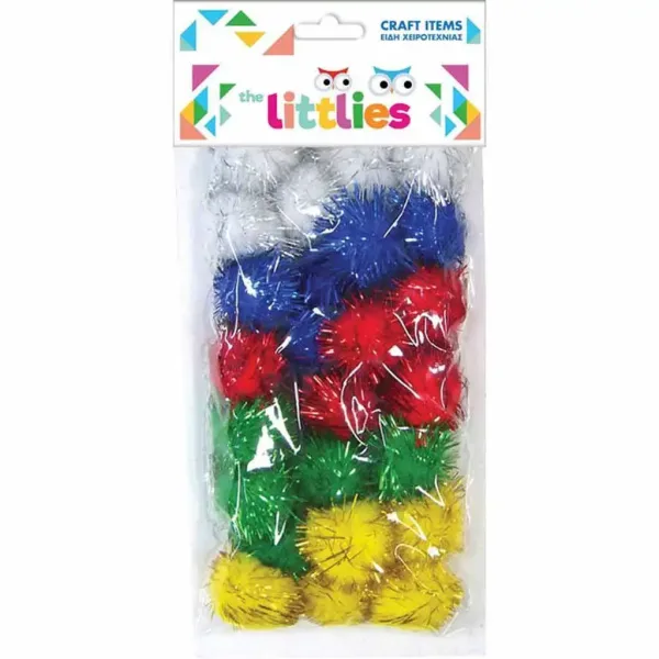 imagen de Luna: Adorno decorativo creativo de pom-pom de colores de 15 mm, paquete de 60 unidades 1