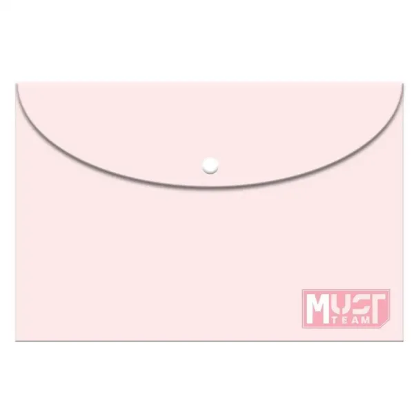 imagen de Luna: Carpeta de botón en color rosa pastel A/4 1
