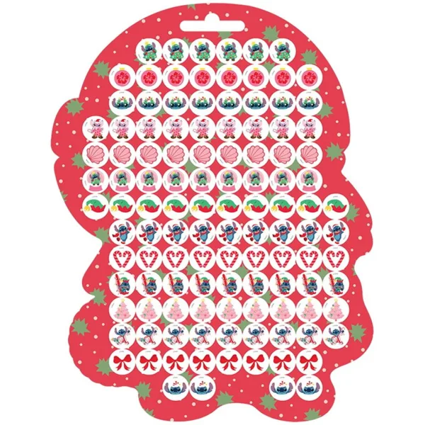 imagen de Luna: Disney Stitch set de pegatinas navideñas con 300 pegatinas 4