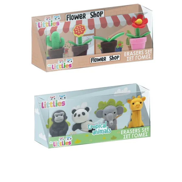 imagen de Luna: El set de gomas de borrar de 4 piezas de The Littlies en caja en varias versiones 2