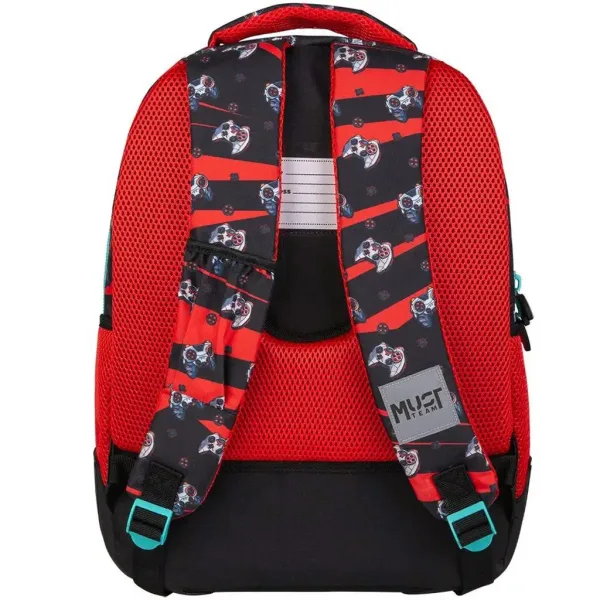 imagen de Luna: Mochila escolar redondeada Must Team Gamer de 3 compartimentos, mochila 32x18x43cm 2