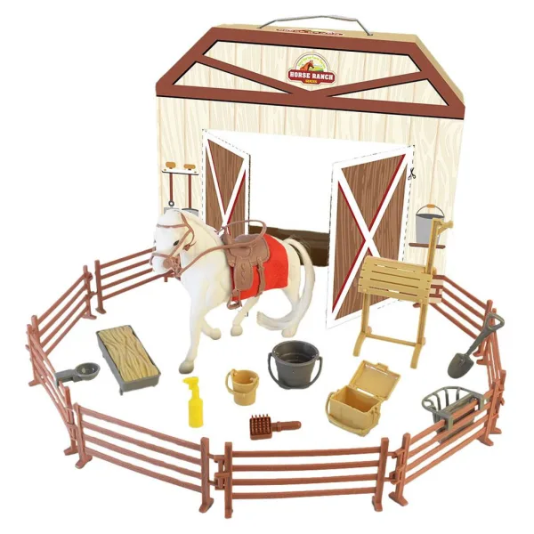 imagen de Luna: Set de figuras de caballos de Rancho Luna con establo y accesorios 2