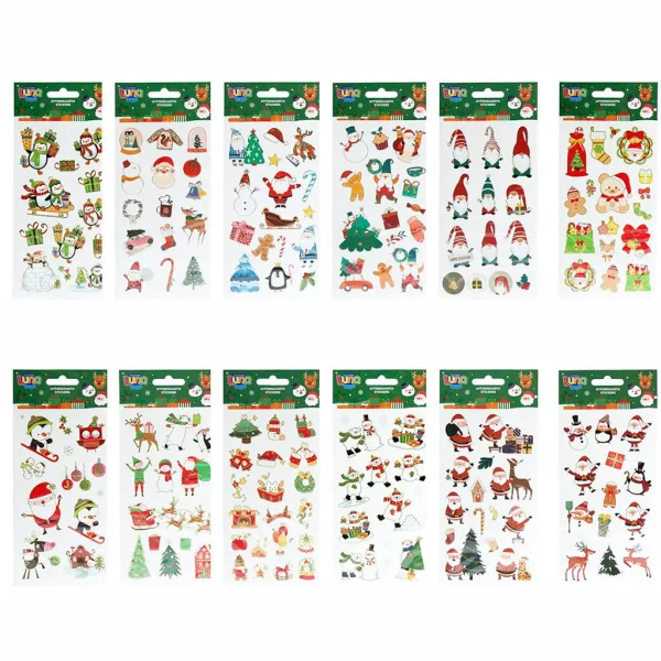 imagen de Luna: Set de pegatinas navideñas autoadhesivas con varios diseños 1ud 2