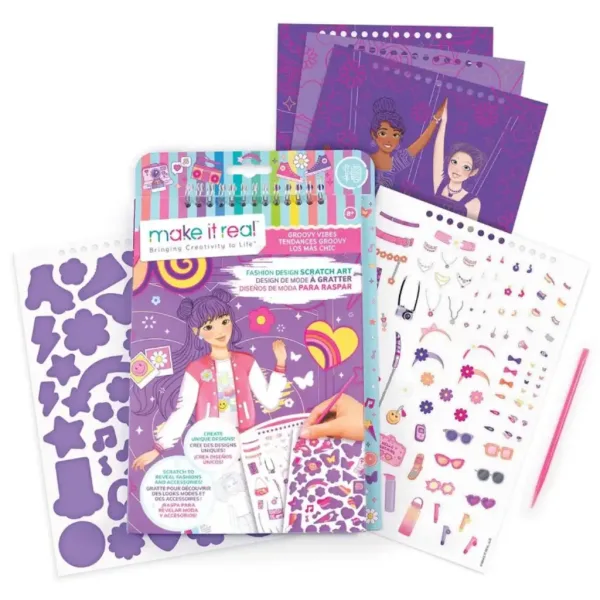 imagen de Make It Real: Cuaderno de bocetos de diseñador de moda - rasguño de ambiente groove 3