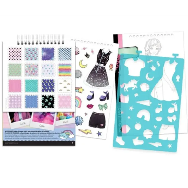 imagen de Make it Real: Cuaderno de bocetos de diseñadora de moda con accesorios - Pastel Pop 4