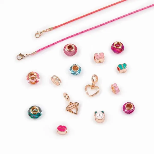 imagen de Make It Real: Fabricación de joyas, pulseras de encanto halo en almacenamiento rosa 3