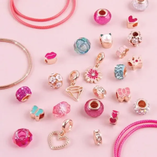 imagen de Make it Real: Pulseras de Colgante de Cristal Rosa 5