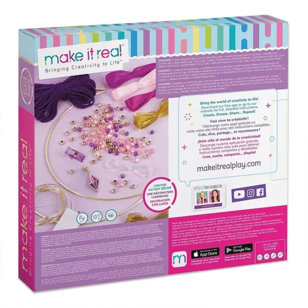 imagen de Make It Real: Set de creación de atrapasueños en forma de luna con luces 5
