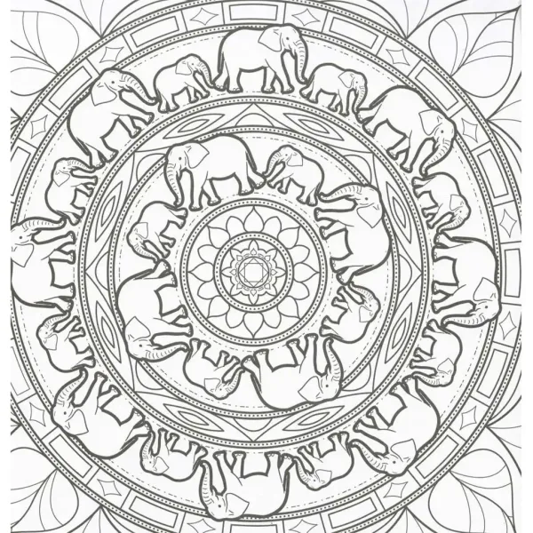 imagen de Mandala y colorear - Animales salvajes 2