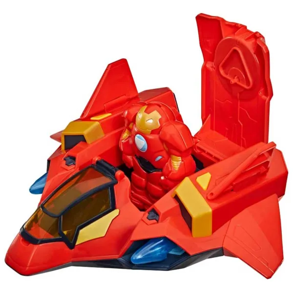 imagen de Marvel Iron Man y sus maravillosos amigos - Juego de figuras de acción Iron Jet de tamaño gigante - Hasbro 3