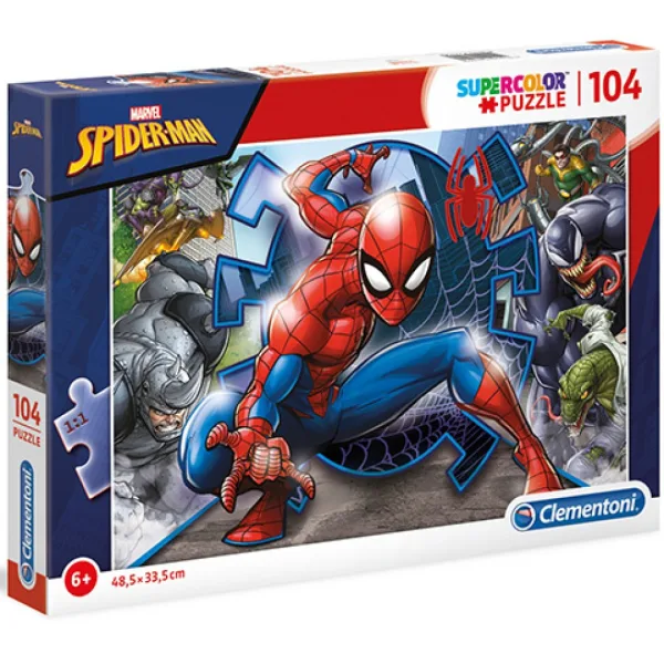 imagen de Marvel Spider-Man Supercolor puzzle de 104 piezas - Clementoni 1