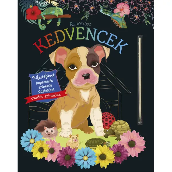 imagen de Mascotas ocultas - Libro para colorear con páginas rasguñadas y para colorear 1