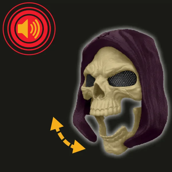 imagen de Masters of the Universe: Los defensores del universo Skeletor Máscara iluminada y sonora de cara de hueso - Mattel 3