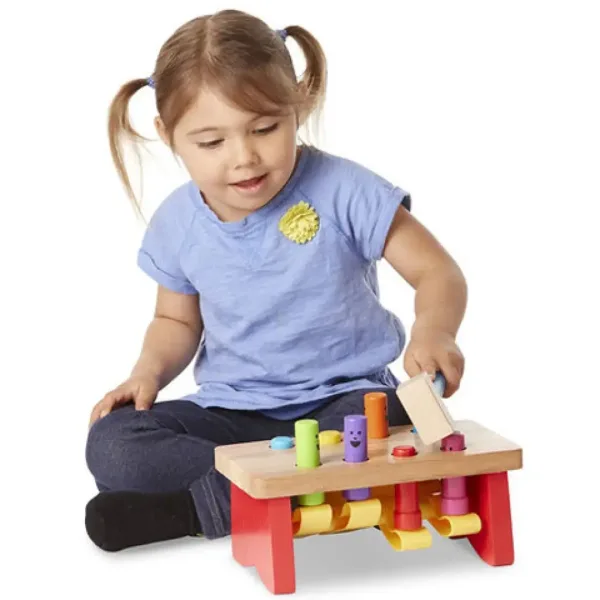 imagen de Mesa de golpeteo de madera para el desarrollo de habilidades - Melissa & Doug 3