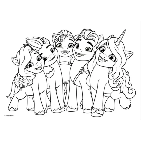 imagen de Mi pequeño pony cuaderno creativo para colorear con pegatinas y plantilla en varias versiones 4
