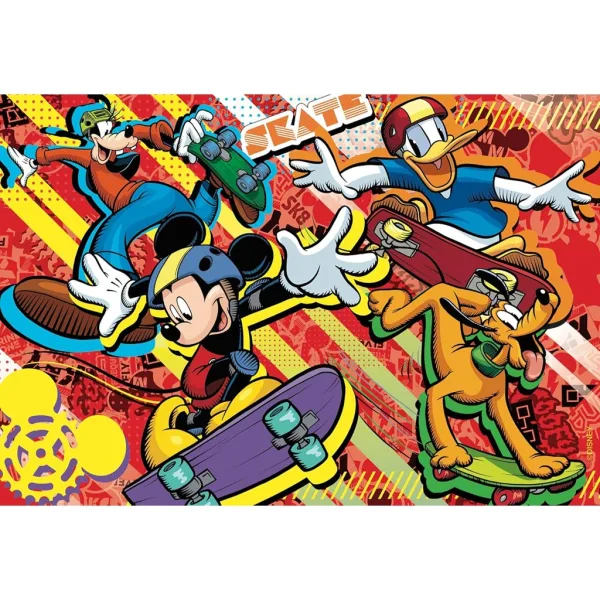 imagen de Mickey Mouse 2 en 1 60 piezas puzzle y colorear 50x35cm - Lisciani 2