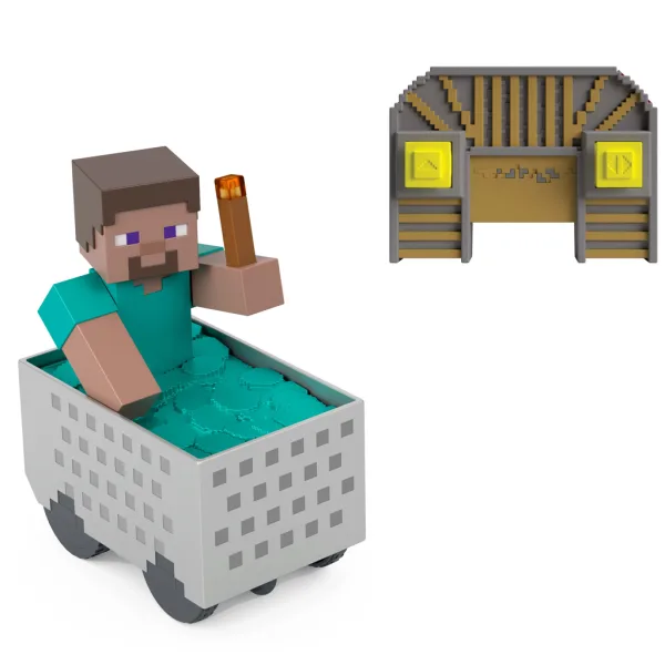 imagen de Minecraft RC coche de minería con figura de Steve – Mattel 2