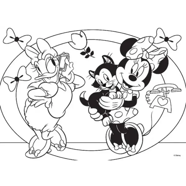 imagen de Minnie Mouse 2 en 1 maxi rompecabezas y colorear 24 piezas 70x50cm - Lisciani 2