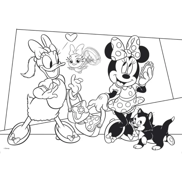 imagen de Minnie Mouse 2 en 1 puzzle de 108 piezas y libro para colorear 50x35cm - Lisciani 3