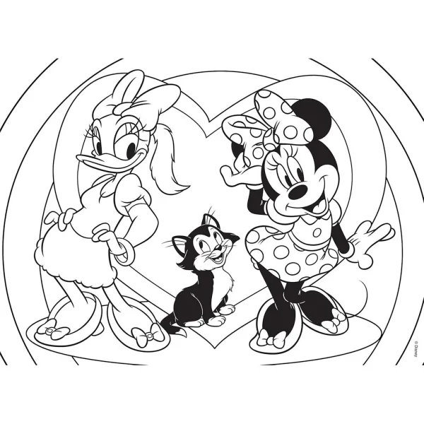 imagen de Minnie Mouse 2 en 1 puzzle y colorear 108 piezas 70x50cm - Lisciani 2