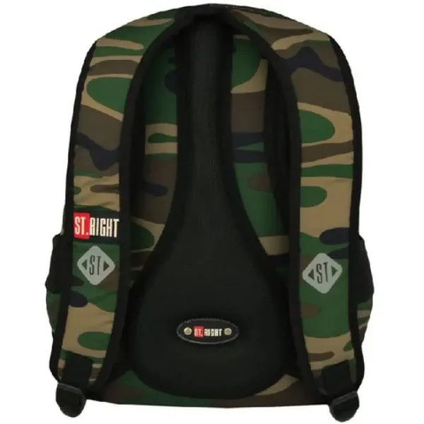 imagen de Mochila escolar de dos compartimentos con estampado de camuflaje St.Right Moro 2