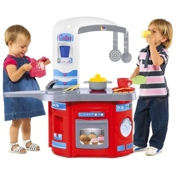 imagen de Molto: Mi primera cocina de juguete roja set de 12 piezas 65x27x68cm 2