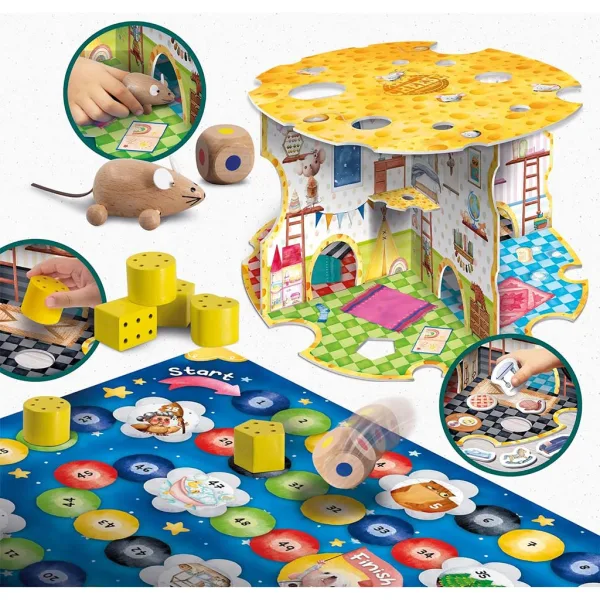 imagen de Montessori: La Casa del Ratón - Juego de Mesa Egérlak - Lisciani 2