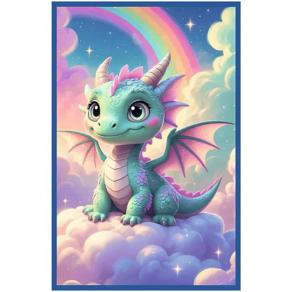 imagen de Mundo de cuentos colorido – puzzle de 3 x 50 piezas con unicornio, sirena y dragón – Trefl 2