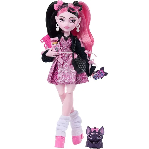 imagen de Muñeca Draculaura de Monster High con accesorios - Mattel 3