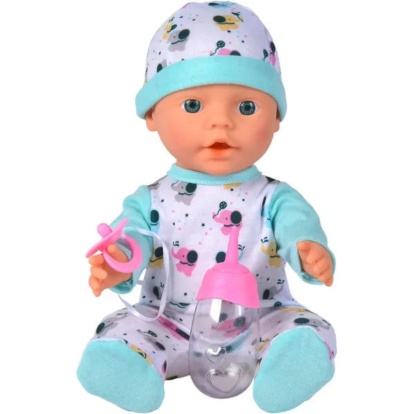 imagen de Muñeca New Born Baby con biberón en ropa de elefante - Simba Toys 2