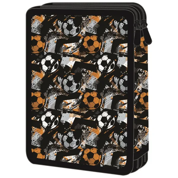 imagen de Must: Estuche de lápices relleno con diseño de fútbol de 15x5x21cm 2