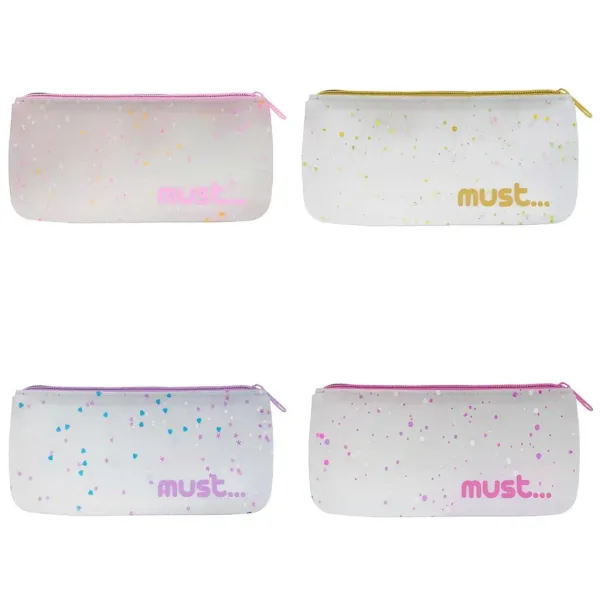imagen de Must: Estuche de silicona con diseño de confeti en cuatro versiones 20x10cm 2